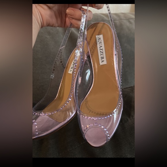 Aquazzura
85mm Ray of Light Plexi Crystal Sling Sandals - Picture 7 of 12